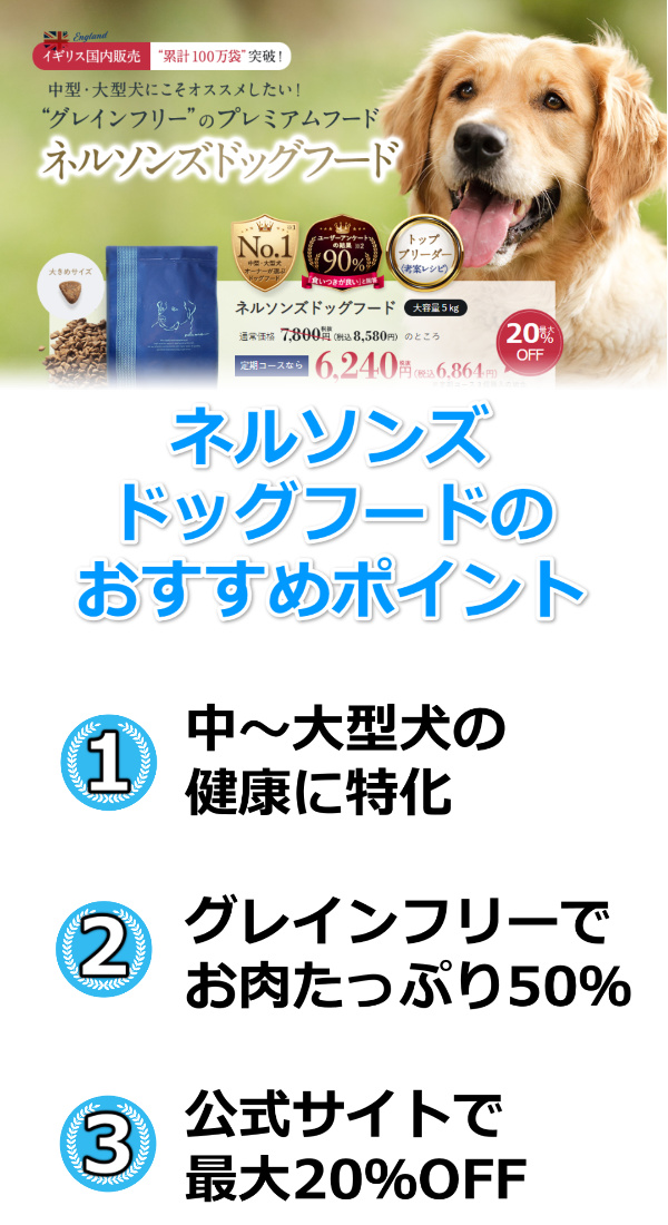 ネルソンズドッグフードおすすめ